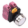 YW4B-A1E02W White 22mm Metal Bezel Maintained Push Button Switch 2NC IP65 IDEC