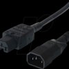 356.1258 C14-C15 connecting cable, black, 3 m