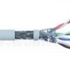 Kabel skrętka SFTP (S/FTP, PiMF), kat 6A, wewnętrzny, szary, 4x2x26 AWG, 305m, linka, Wave Cables