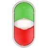 Przycisk sterowniczy podwójny 22mm czerwony/zielony 2Z z samopowrotem SP22-2KL-20Z/C