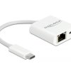 Delock USB 2.0 adapter [2x złącze męskie USB-C 3.2 (USB 3.0) - 1x złącze żeńskie USB-C (Power Delivery), RJ45 (1 Gbit/s)
