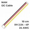 Kabel NAM I2C XH2.54-4P 10cm 24AWG