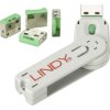 LINDY 40451 USB port lock USB-Lock + Key 4-piece set Green incl. 1 key