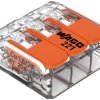 Szybkozłączka 3 x 0,2-4mm² transparentna pomarańczowa WAGO 221‑413