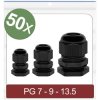 Quadrios 24CA390 Cable gland Polyamide Black 50 pcs Cable Screw Connectors