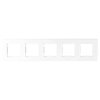 Ramka pięciokrotna, plastikowa, biała, QUAD Electromalt, QAD1005W