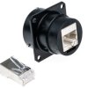 Złącze RJ45 Żeński Złącze RJ45 Montaż na panelu Cat6 Glenair, proste