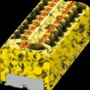 3273920 PTFIX distributor block, 10/18X4, black/yellow