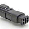 Złącze kabla 4-pinowe Amphenol Industrial 2-rzędowe Męski 13A AT Połączenie zagniatane Gniazdo