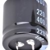 Kondensator 220μF 400V dc Zatrzaskowy Nichicon roztaw: 10mm 30 (Dia.) x 30mm