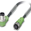 Kabel do czujników/elementów wykonawczych Phoenix Contact SAC-4P-M12MR/5,0-PUR/M12FS 1544950, złącze żeńskie M12, proste