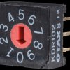 Rotary code switch, 10 positions, vertical