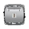 TREND Gniazdo USB-AA 3.0 srebrny 5GUSB-5 KARLIK