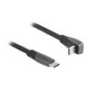 Delock 80750 USB-C cable USB 2.0 USB-C® plug, USB-C® plug 0.14 m Black