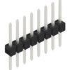 Pin header, 8 pole, pitch 2.54 mm, straight, black, 10046355