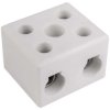 Złączka instalacyjna ceramiczna 2x16mm2 uniwersalna (na drut / linkę) 450V 30A biała SIMET
