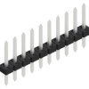 Pin header, 10 pole, pitch 2 mm, straight, black, 10062147