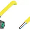 Sensor actuator cable, M8 cable socket, angled, A to open end, 4 pole, 2 m, PVC, yellow, 3 A, 456521