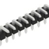 Pin header, 8 pole, pitch 2.54 mm, angled, black, 10057951