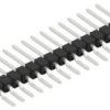 Pin header, 15 pole, pitch 2.54 mm, straight, black, 10050532