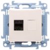 Simon 10 Gniazdo Komputerowe Pojedyncze Rj45 Kat.5E Kremowe C51.01/41