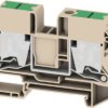 Through terminal block, snap-in, 16 mm², 76 A, 8 kV, dark beige, 3037560000