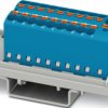 Distribution block, push-in connection, 0.34-4.0 mm², 41 A, 6 kV, blue, 1047455