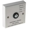 Przełącznik testowy do oświetlenia awaryjnego, 240 V AC, 86 x 86 x 25 mm