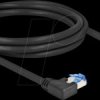 80465 RJ45 Network Cable Cat.6A S/FTP right / left angled 2 m black