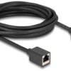 kabel LAN Delock 90333, 1 szt., RJ45, CAT 6a, S/FTP, 5.00 m, czarny