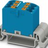 Distribution block, push-in connection, 0.14-2.5 mm², 22.5 A, 8 kV, blue, 1221478
