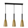 Listwa sufitowa SOLIN z trzema zwisającymi tubami złoto czarna LP-181/3L GD Light Prestige