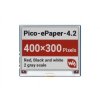 E-Paper E-Ink 4,2'' moduł B 400×300px SPI - wyświetlacz z nakładką do RPi Pico - czarno-biało-czerwony - Waveshare 20345
