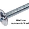 Wkręt M4x22mm, kołnierzowy, krzyżakowy/płaski; WMKK4022