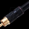 RCA connector, black, red ring, for Ø 4 mm