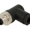 Wtyk; KLS15-M12A-TR108PG9; M12-8p; 8 torów; kątowe 90°; śrubowy; 0,25mm2; 4-8mm; na przewód; czarny; IP67; 2A; 30V; KLS; RoHS