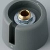 Rotary knob, 4 mm, plastic, gray, Ø 23 mm, H 16 mm, A3023048