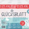 3281200 Glücksblatt kitchen rolls, pure white, 3-ply, 12 rolls