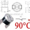 Termostat bimetaliczny 250VAC 10A 90°C pionowy, NC