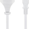 Kabel zasilający EURO (radiowy) CEE 7/16 - C7, 1,5m biały 51326