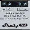 SHELLY_PLUS_PM_MINI_G3 Shelly Plus PM Mini, 1-channel, WLAN, BT, max. 16 A, measuring f