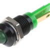 Lampka kontrolna do montażu panelowego 2V dc, zielona 8mm LED Końcówka lutownicza RS PRO
