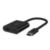 Belkin Rockstar Adapter Usb-C Na Jack 3.5 Mm, Usb-C 60W, Czarny