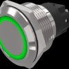 Signal light, 12 V (AC), 12 V (DC), green, Mounting Ø 22 mm, LED number: 1, 82-6551.0133