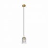 Lampa wisząca zwis złoty TAZZA z przezroczystym szklanym kloszem na E14 - P0590-01A-V7AC Zuma Line