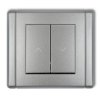 FLEXI Wyłącznik żaluzjowy zwierny przycisk srebrny metalik 7FWP-8 KARLIK