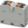 Distribution block, push-in connection, 0.14-2.5 mm², 4 pole, 17.5 A, 6 kV, gray, 1046608