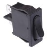 Black On-Off Slim Rocker Switch 19.3 x 6.7mm SPST 10A