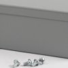 Aluminum enclosure, (L x W x H) 102 x 102 x 51 mm, gray (RAL 7046), IP32, 1411J