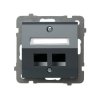 SONATA Obudowa gniazda podwójnego typu Keystone skośna szary grafit GPK-2RS/p/73
